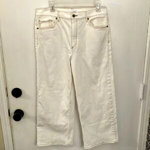 Loft The Wide Leg White Jean